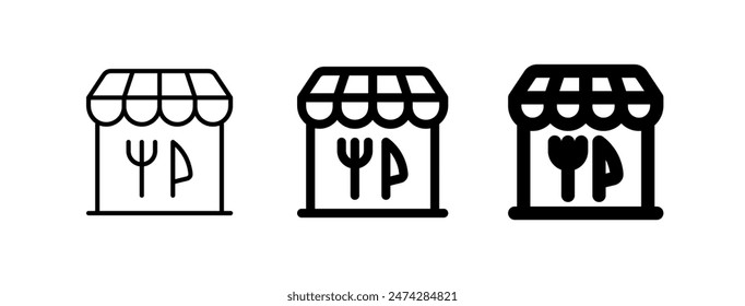 Editable restaurant building vector icon. Part of a big icon set family. Perfect for web and app interfaces, presentations, infographics, etc