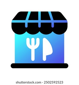 Editable restaurant building vector icon. Part of a big icon set family. Perfect for web and app interfaces, presentations, infographics, etc