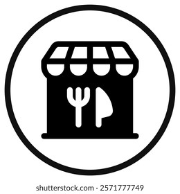 Editable restaurant building vector icon. Part of a big icon set family. Perfect for web and app interfaces, presentations, infographics, etc