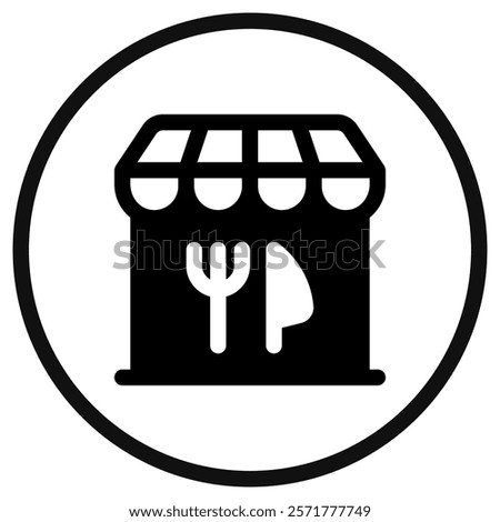 Editable restaurant building vector icon. Part of a big icon set family. Perfect for web and app interfaces, presentations, infographics, etc