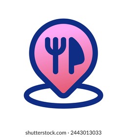 Editable restaurant location vector icon. Part of a big icon set family. Perfect for web and app interfaces, presentations, infographics, etc