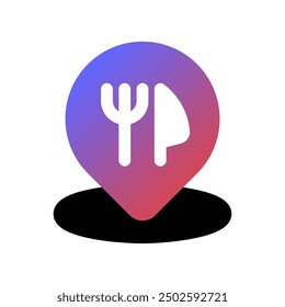 Editable restaurant location vector icon. Part of a big icon set family. Perfect for web and app interfaces, presentations, infographics, etc