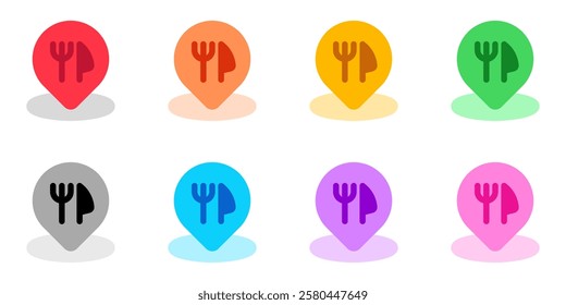 Editable restaurant location vector icon. Part of a big icon set family. Perfect for web and app interfaces, presentations, infographics, etc
