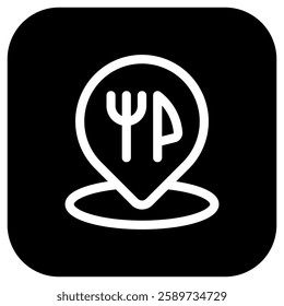 Editable restaurant location vector icon. Part of a big icon set family. Perfect for web and app interfaces, presentations, infographics, etc