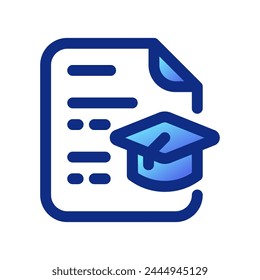 Currículum vitae editable, educación, experiencia, cv, archivo, icono de Vector de documento. Negocios, trabajo, trabajo, oficina. Parte de una gran familia de iconos. Perfecto para interfaces de Web y App, presentaciones, infografías, etc