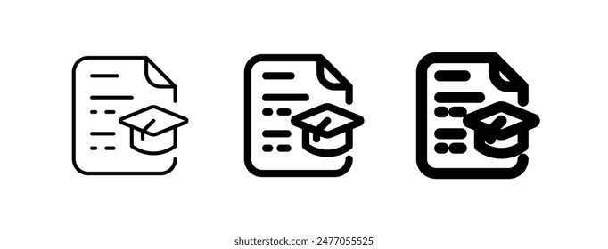 Editable resume, education, experience, cv, file, document vector icon. Business, work, job, office. Part of a big icon set family. Perfect for web and app interfaces, presentations, infographics, etc