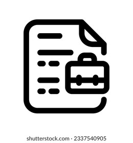 Bearbeitbarer Lebenslauf, Arbeit, Erfahrung, Portfolio, cv, Datei, Dokument Vektorsymbol. Geschäft, Job, Büro. Teil einer großen Icon-Set-Familie. Perfekt für Web- und App-Schnittstellen, Präsentationen, Infografiken usw.