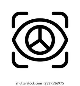 Retina editable, exploración ocular, icono vectorial óptico. Tecnología de IA, inteligencia artificial, computadora. Parte de una familia de iconos grandes. Perfecto para interfaces web y de aplicaciones, presentaciones, infografías, etc