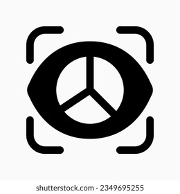 Editable retina, eye scan, optic vector icon. AI technology, artificial intelligence, computer. Part of a big icon set family. Perfect for web and app interfaces, presentations, infographics, etc