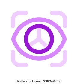 Editable retina, eye scan, optic vector icon. AI technology, artificial intelligence, computer. Part of a big icon set family. Perfect for web and app interfaces, presentations, infographics, etc