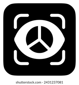 Retina editable, escáner ocular, icono de vector óptico. Tecnología de IA, inteligencia artificial, computadora. Parte de una gran familia de iconos. Perfecto para interfaces web y aplicaciones, presentaciones, infografías, etc