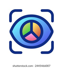 Editable retina, eye scan, optic vector icon. AI technology, artificial intelligence, computer. Part of a big icon set family. Perfect for web and app interfaces, presentations, infographics, etc