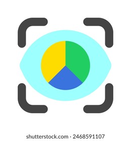 Retina editable, escáner ocular, Vector óptico. Tecnología de IA, inteligencia artificial, computadora. Parte de una gran familia de iconos. Perfecto para interfaces de Web y App, presentaciones, infografías, etc