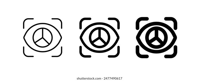 Retina editable, escáner ocular, Vector óptico. Tecnología de IA, inteligencia artificial, computadora. Parte de una gran familia de iconos. Perfecto para interfaces de Web y App, presentaciones, infografías, etc