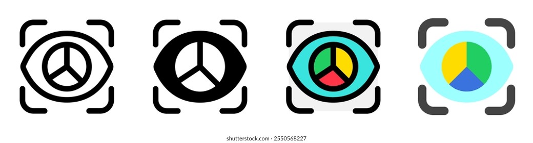 Editable retina, eye scan, optic vector icon. AI technology, artificial intelligence, computer. Part of a big icon set family. Perfect for web and app interfaces, presentations, infographics, etc