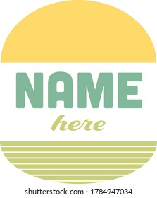 editable retro burger logo for a hamburger company