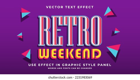 Editable Retro Graphic Style for Typography