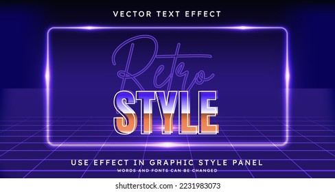 Editable Retro Graphic Style for Typography