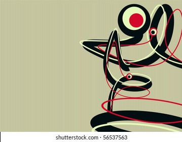 Editable Retro style vector abstract background with space for your text.