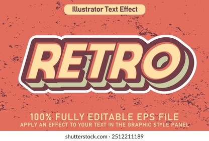 EDITABLE RETRO TEXT EFFECT EPS FILE