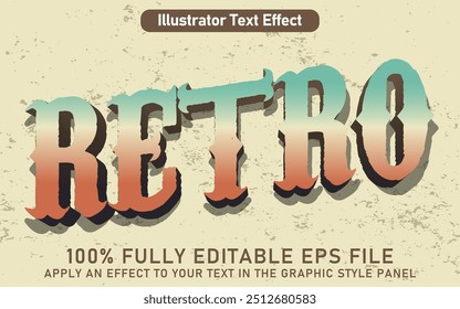 EDITABLE RETRO TEXT EFFECT EPS FILE