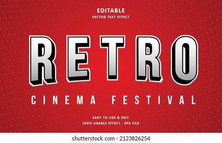 editable retro text effect template with modern concept usable for food brand label and logo