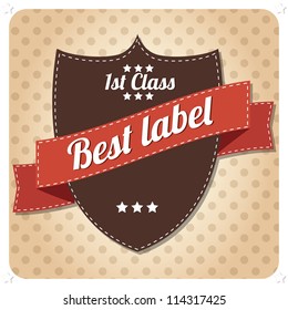 Editable retro vintage label, vector