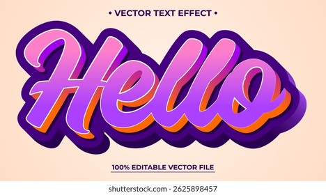 Estilo gráfico de Lettering de Efeito de Texto Antigo Retroativo Editável