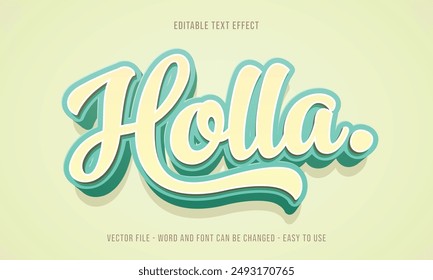 Editable retro vintage theme text effect