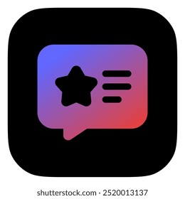 Editable review, comment, star vector icon. Part of a big icon set family. Perfect for web and app interfaces, presentations, infographics, etc
