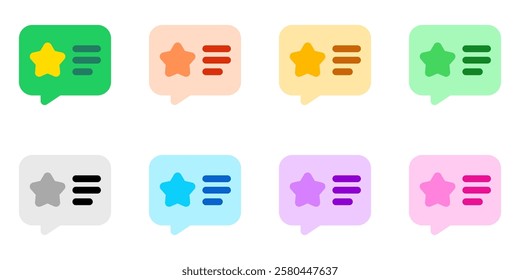 Editable review, comment, star vector icon. Part of a big icon set family. Perfect for web and app interfaces, presentations, infographics, etc