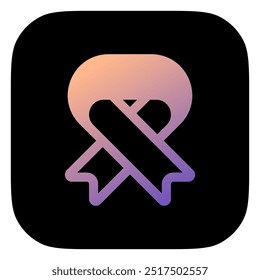 Editable ribbon vector icon. Part of a big icon set family. Perfect for web and app interfaces, presentations, infographics, etc
