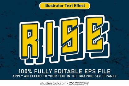 EDITABLE RISE TEXT EFFECT EPS FILE