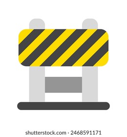 Editable road construction barrier, barricade, blockade, vector icon. Sign, mark, tools, industry. Part of a big icon set family. Perfect for web and app interfaces, presentations, infographics, etc