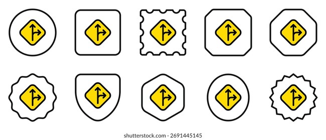 Bearbeitbares Verkehrszeichen, Vektorsymbol. Karte, Lage, Navigation. Teil einer großen Ikone-Set-Familie. Perfekt für Web- und App-Schnittstellen, Präsentationen, Infografiken usw.
