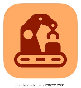 Editable robot hand, industry, sorting vector icon. AI technology, artificial intelligence, computer. Part of a big icon set family. Perfect for web and app interface, presentations, infographics, etc