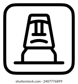 Editable rock statue, sculpture vector icon. Landmark, monument, culture, building, architecture. Part of a big icon set family. Perfect for web and app interfaces, presentations, infographics, etc