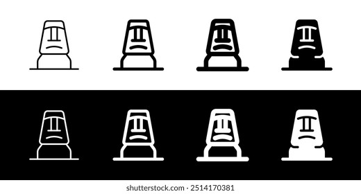 Editable rock statue, sculpture vector icon. Landmark, monument, culture, building, architecture. Part of a big icon set family. Perfect for web and app interfaces, presentations, infographics, etc