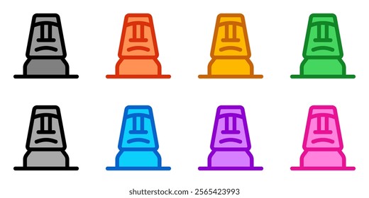 Editable rock statue, sculpture vector icon. Landmark, monument, culture, building, architecture. Part of a big icon set family. Perfect for web and app interfaces, presentations, infographics, etc