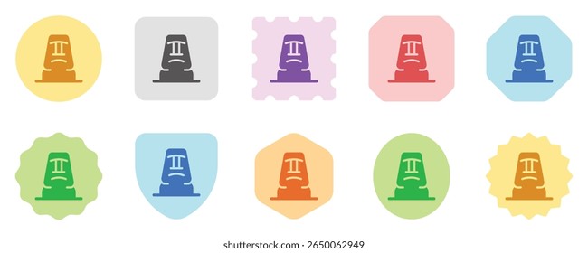 Estátua de rocha editável, ícone do vetor da escultura. Marco, monumento, cultura, edifício, arquitetura. Parte de uma grande família de conjuntos de ícones. Perfeito para interfaces web e app, apresentações, infográficos, etc