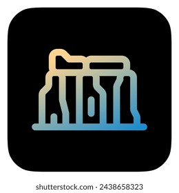 Editable rock, stone, structure vector icon. Landmark, monument, building, culture, architecture. Part of a big icon set family. Perfect for web and app interfaces, presentations, infographics, etc
