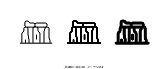 Editable rock, stone, structure vector icon. Landmark, monument, building, culture, architecture. Part of a big icon set family. Perfect for web and app interfaces, presentations, infographics, etc