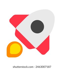 Editable rocket launch, startup vector icon. Part of a big icon set family. Perfect for web and app interfaces, presentations, infographics, etc