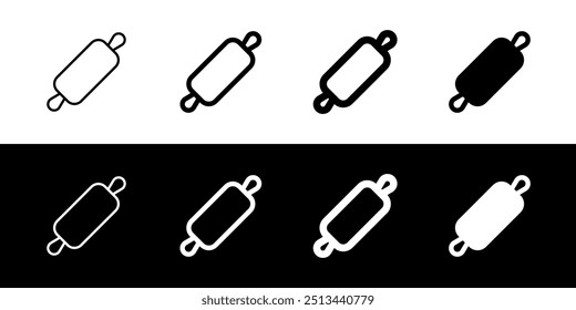 Editable rolling pin vector icon. Bakery, cooking, appliances, kitchenware, food. Part of a big icon set family. Perfect for web and app interfaces, presentations, infographics, etc