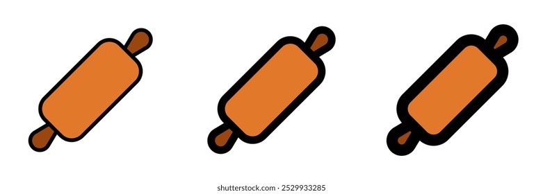Editable rolling pin vector icon. Bakery, cooking, appliances, kitchenware, food. Part of a big icon set family. Perfect for web and app interfaces, presentations, infographics, etc