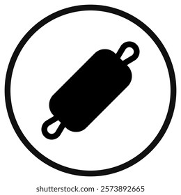 Editable rolling pin vector icon. Bakery, cooking, appliances, kitchenware, food. Part of a big icon set family. Perfect for web and app interfaces, presentations, infographics, etc