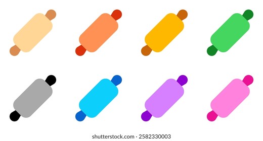 Editable rolling pin vector icon. Bakery, cooking, appliances, kitchenware, food. Part of a big icon set family. Perfect for web and app interfaces, presentations, infographics, etc