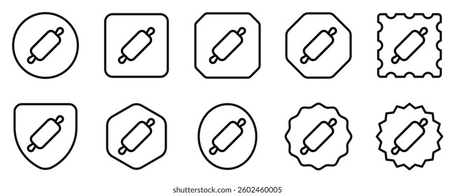 Editable rolling pin vector icon. Bakery, cooking, appliances, kitchenware, food. Part of a big icon set family. Perfect for web and app interfaces, presentations, infographics, etc