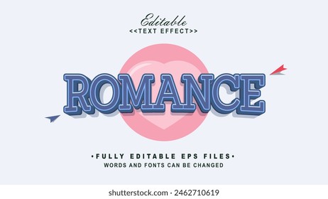 editable romance text effect.typhography logo