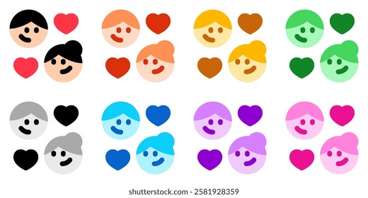 Editable romantic couple vector icon. Wedding, valentine, love, celebration. Part of a big icon set family. Perfect for web and app interfaces, presentations, infographics, etc